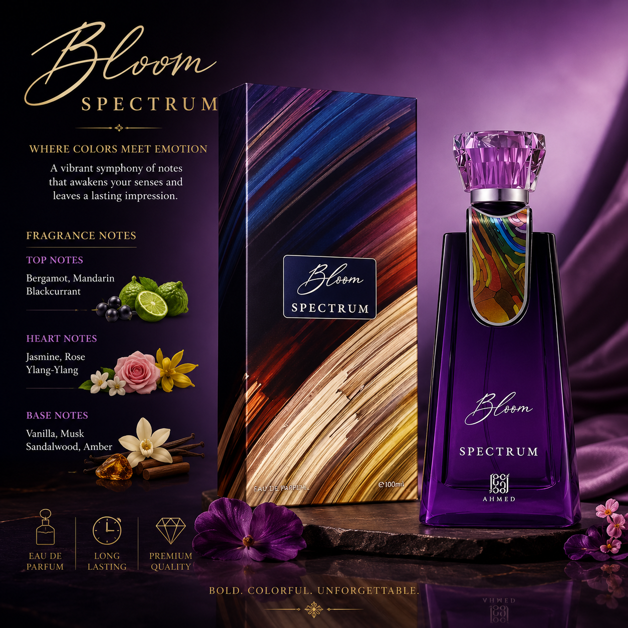 Bloom Spectrum 100ml Extrait de Parfum by Ahmed Al Maghribi