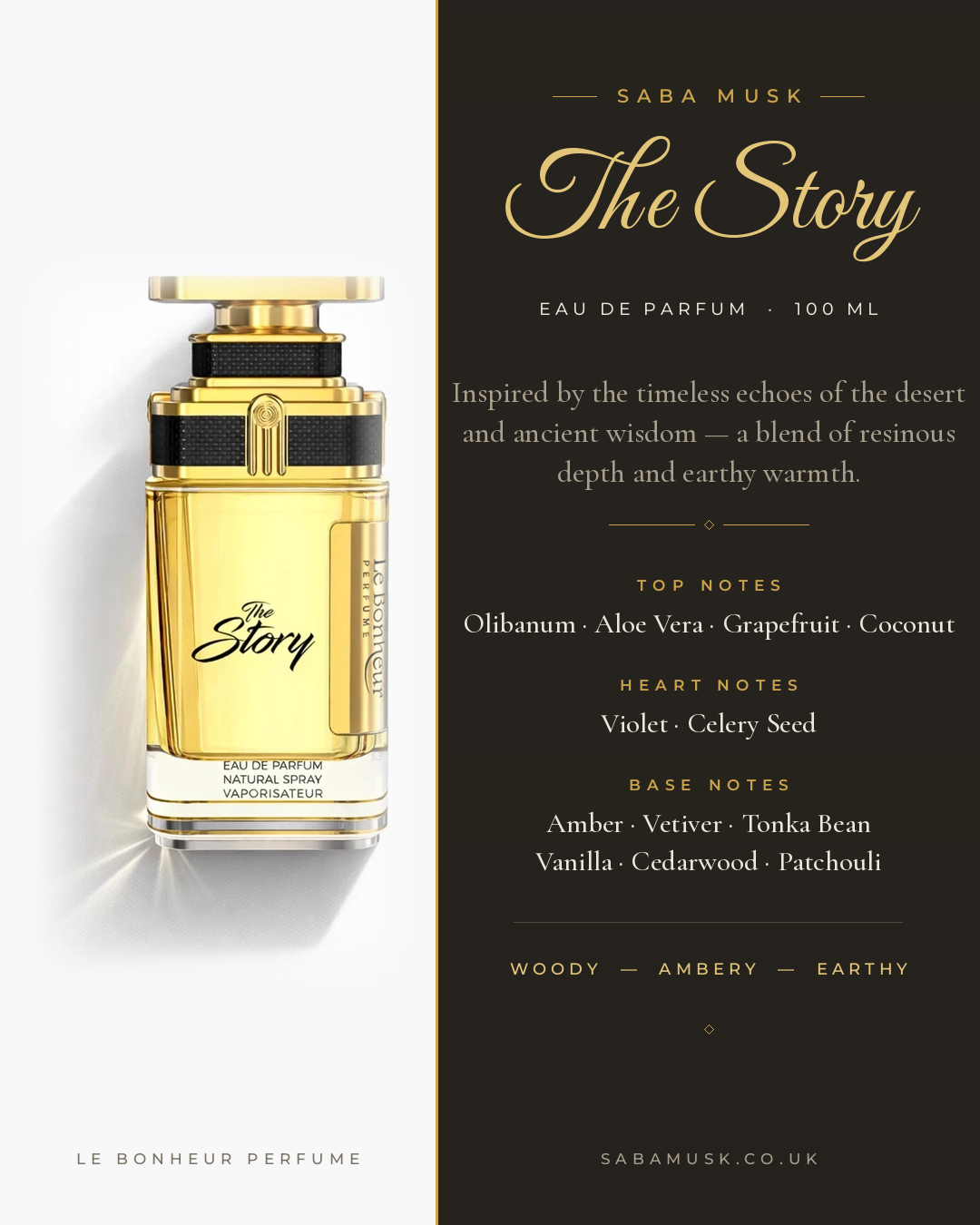 The Story 100ml Eau De Parfum By Le Bonheur