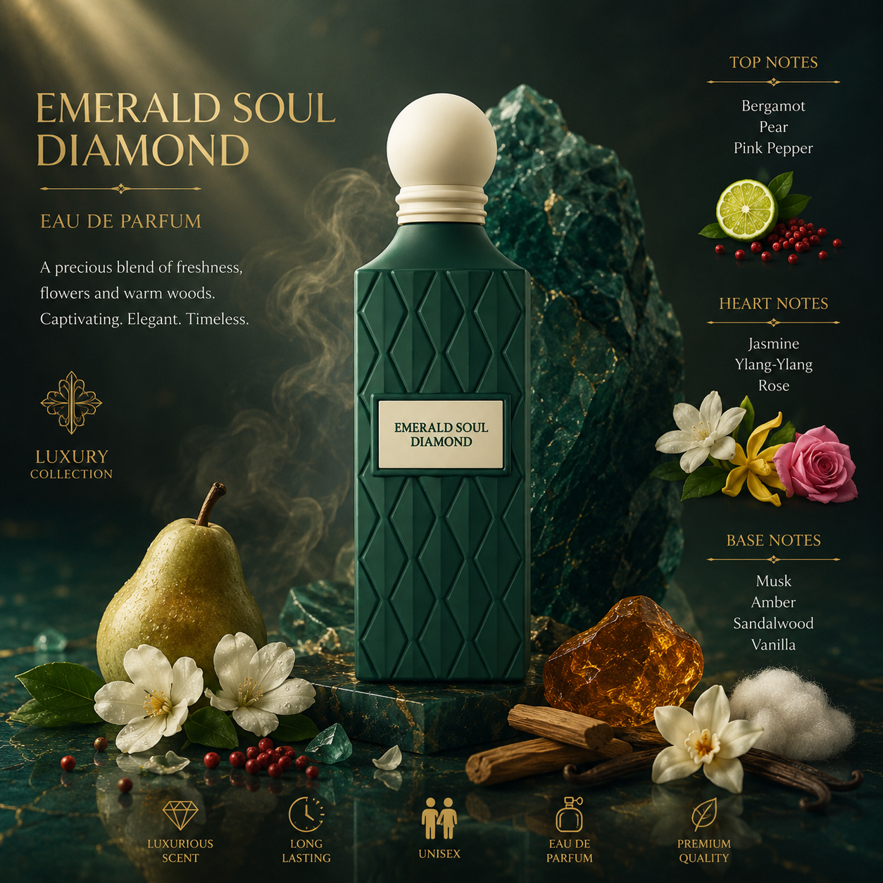 Emerald Soul Diamond Eau de Parfum 150ml by IBRAQ